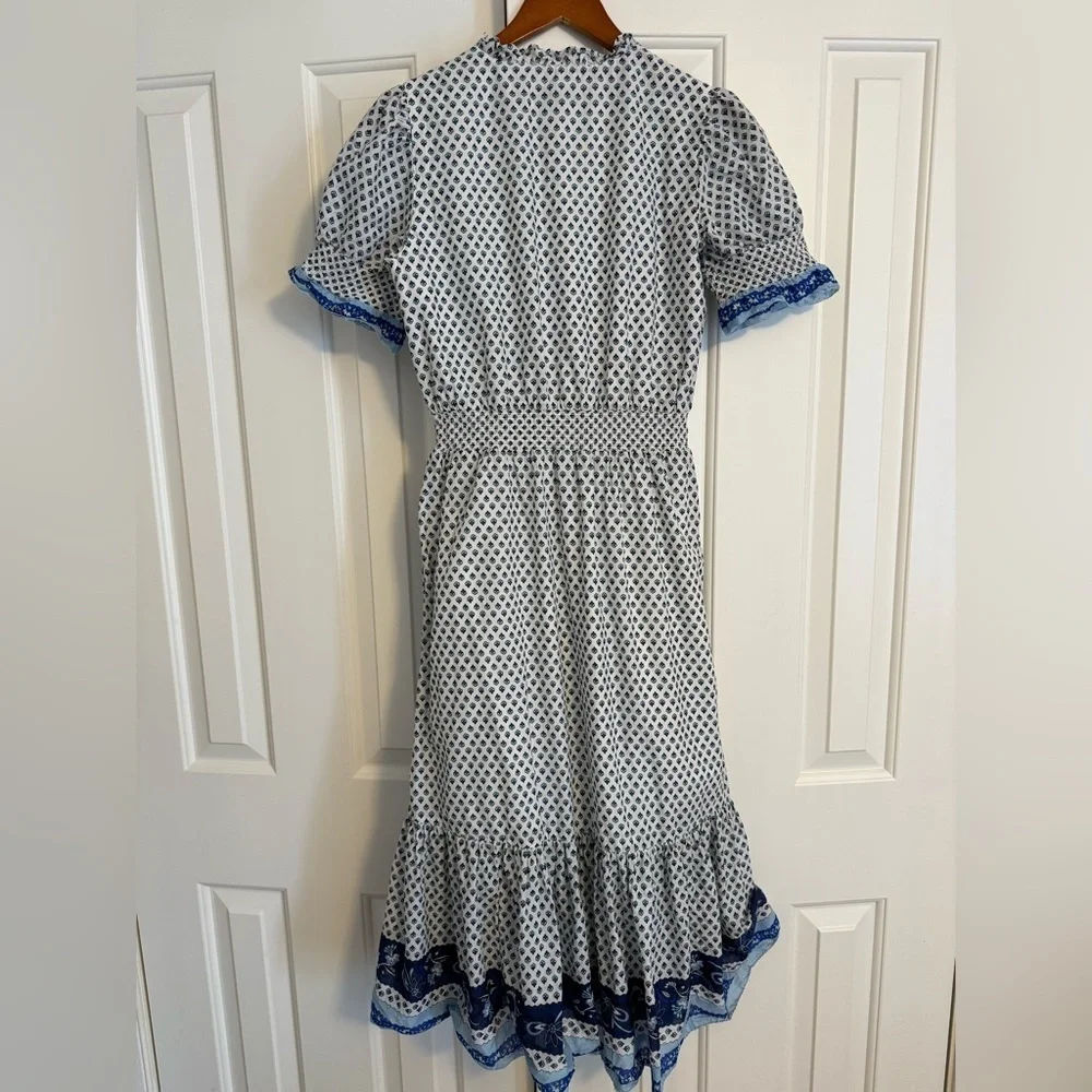 J.Crew Smocked ruffle dress in cotton voile size XS